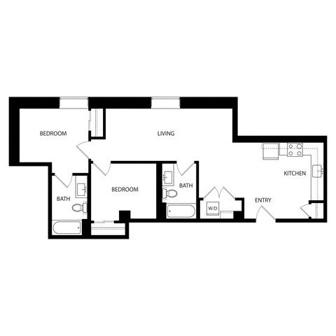 B7 Floorplan at The Residences at Delmar DivINe, St Louis, MO